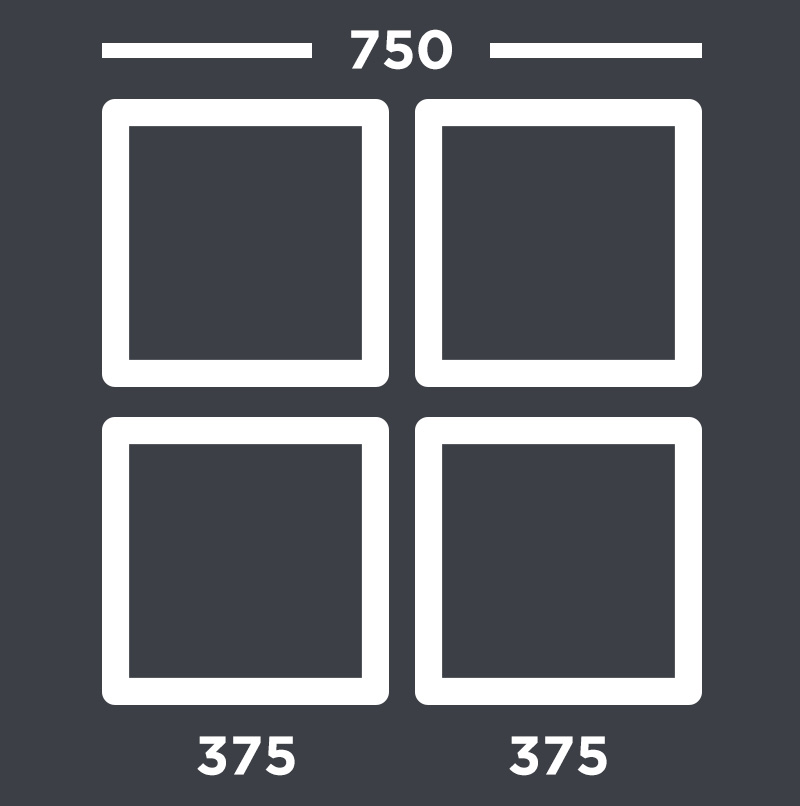 Images in a 2x2 layout